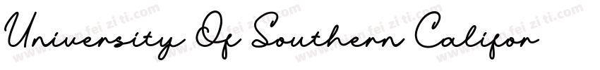University Of Southern California字体转换